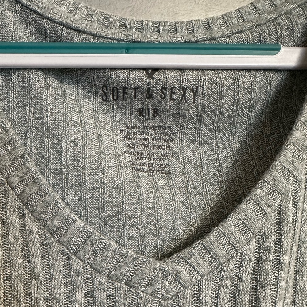 Baby Blue Ribbed Long Sleeve - Picture 2 of 3